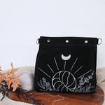 Black Suede Stitch Witch Project Bag