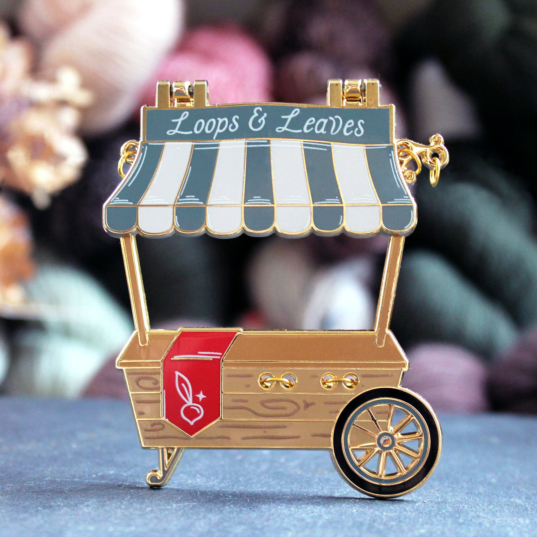 Market Cart Pin - Loops & Leaves