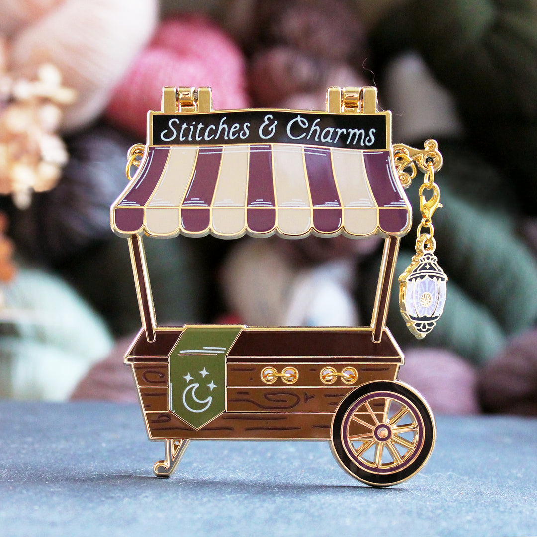 Market Cart Pin - Stitches & Charms