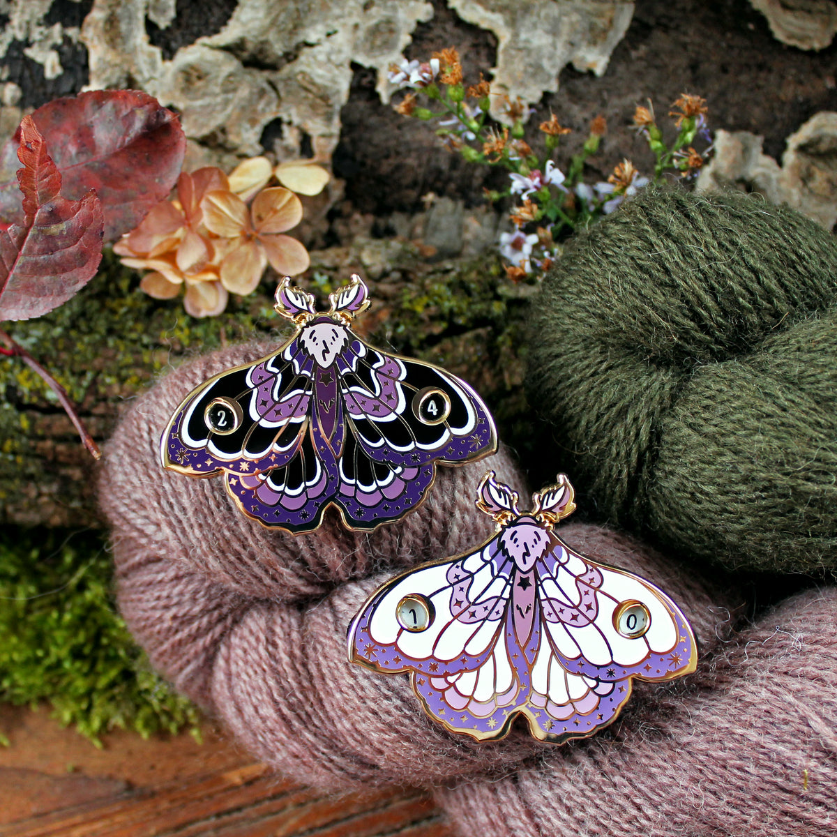 The Woolwarden Moth Counter Enamel Pin