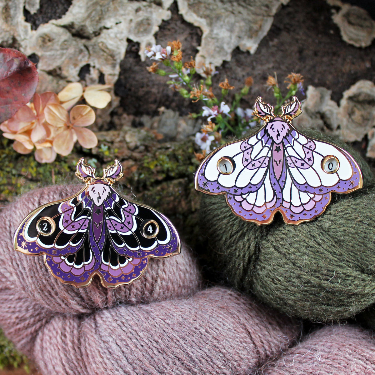 The Woolwarden Moth Counter Enamel Pin