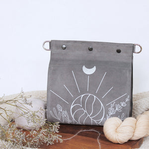 Grey Suede Stitch Witch Project Bag