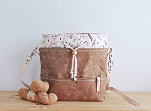 Mamma Bear Convertible Backpack -  Waxed Canvas Drawstring Bag (5 Styles)