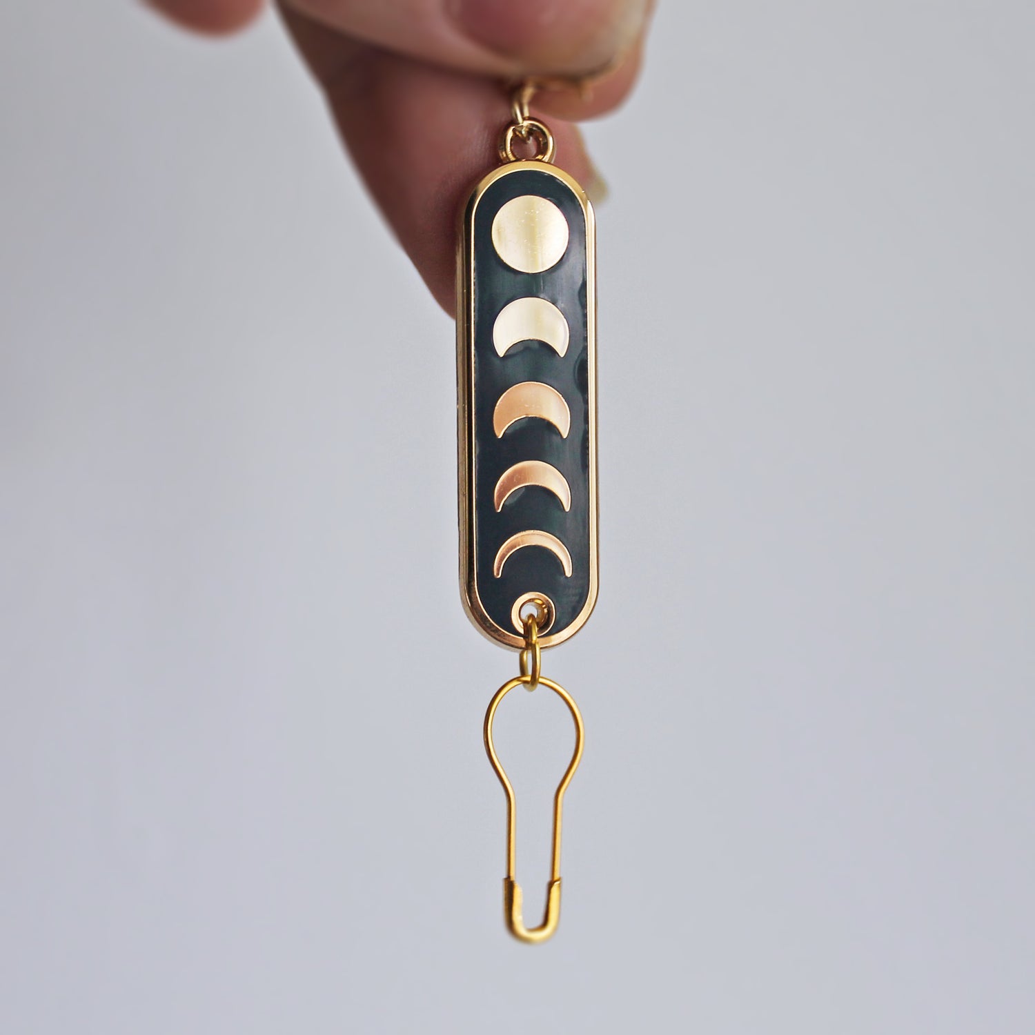 Progress Tab Keeper / Stitch Marker - Moon Phase