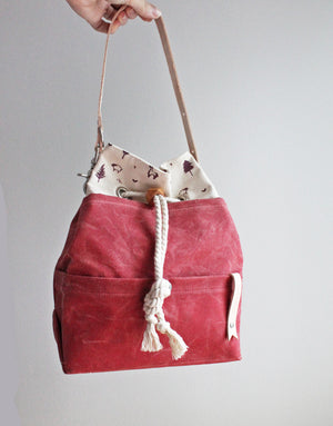 Waxed Canvas Drawstring Bag (5 Styles)
