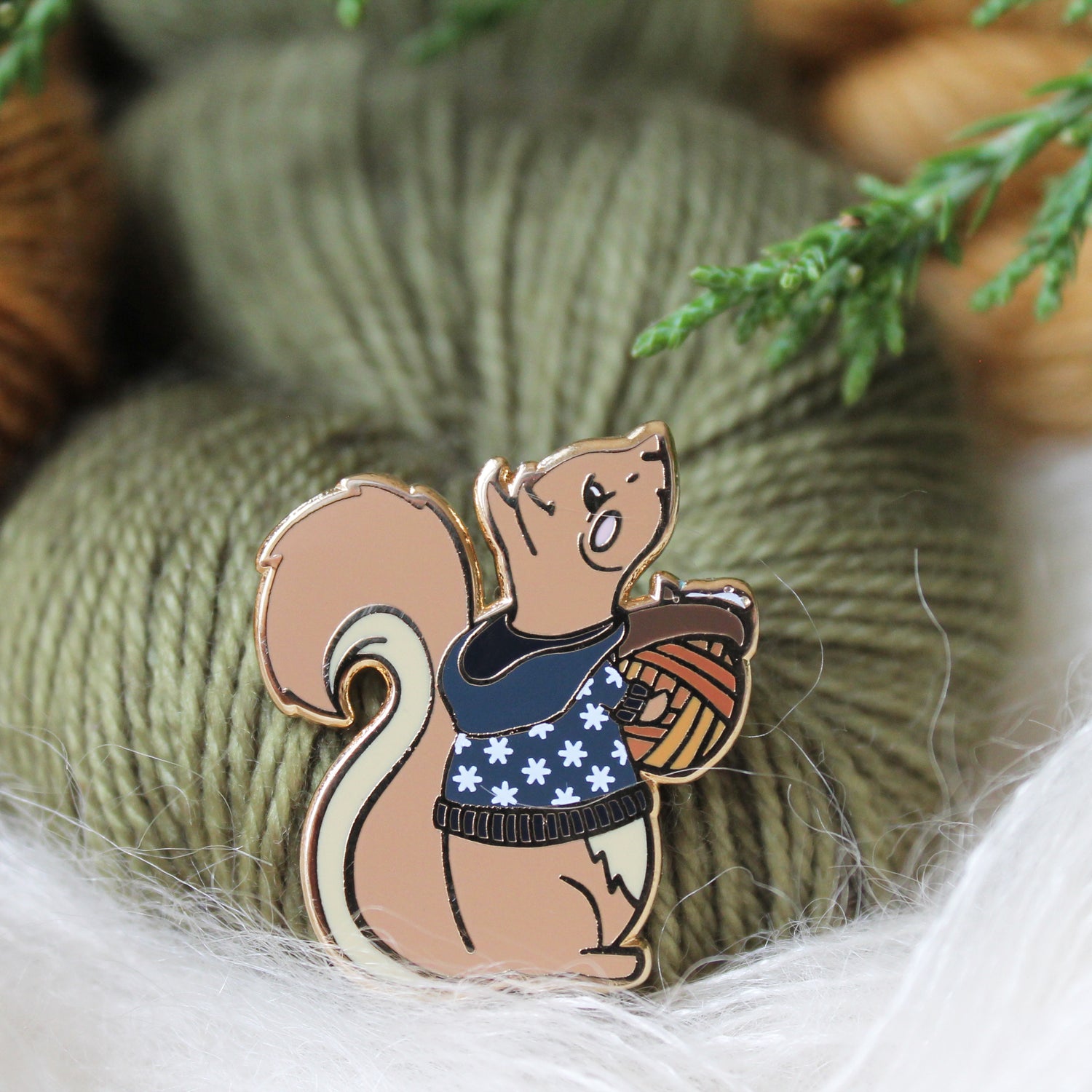 Stash Squirrel Enamel Pin