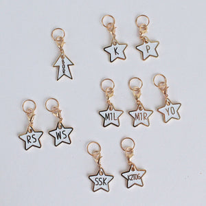 Glitter Star Knitter's Helpers Progress Keepers/ Stitch Markers (MINI SETS)