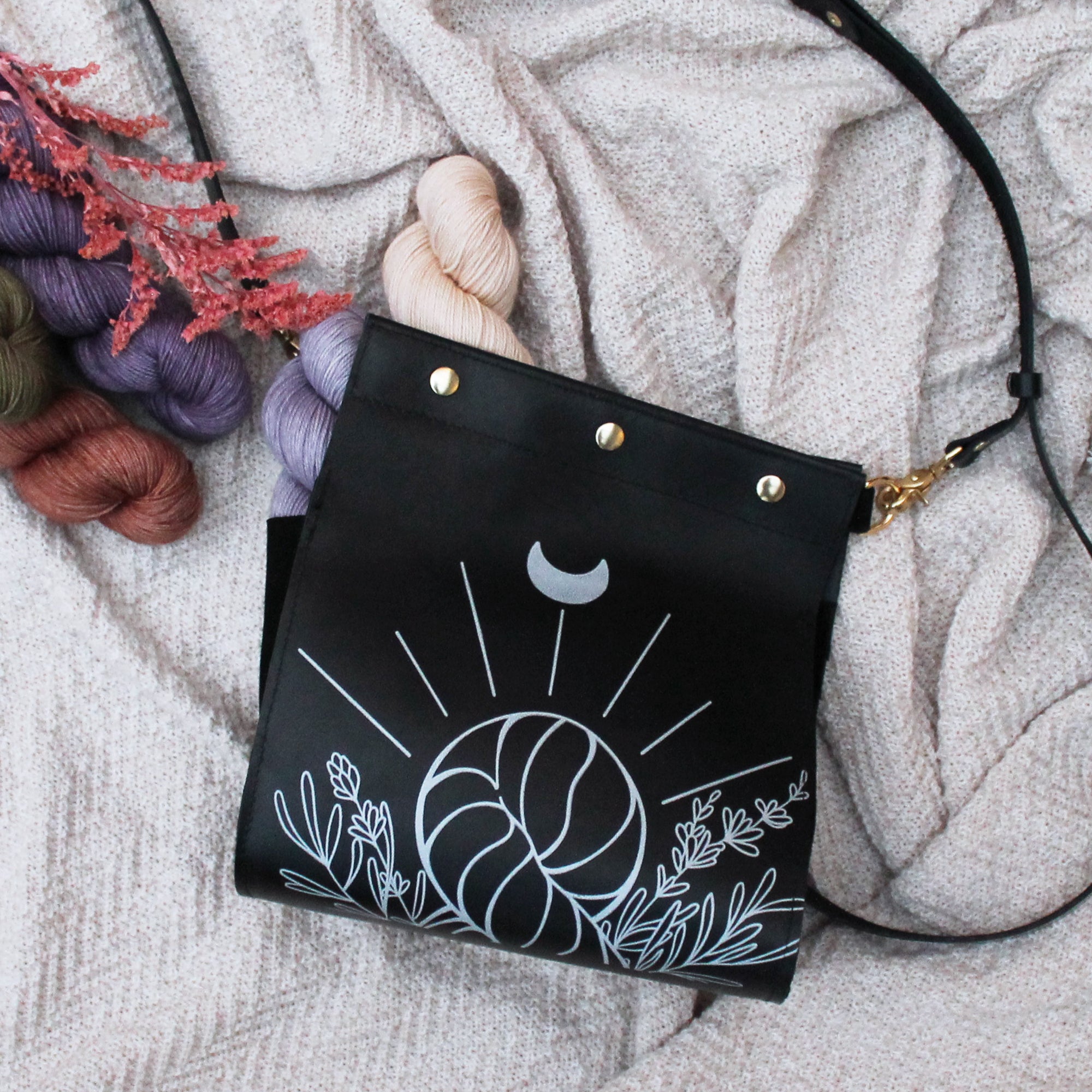Leather Stitch Witch Project Bag
