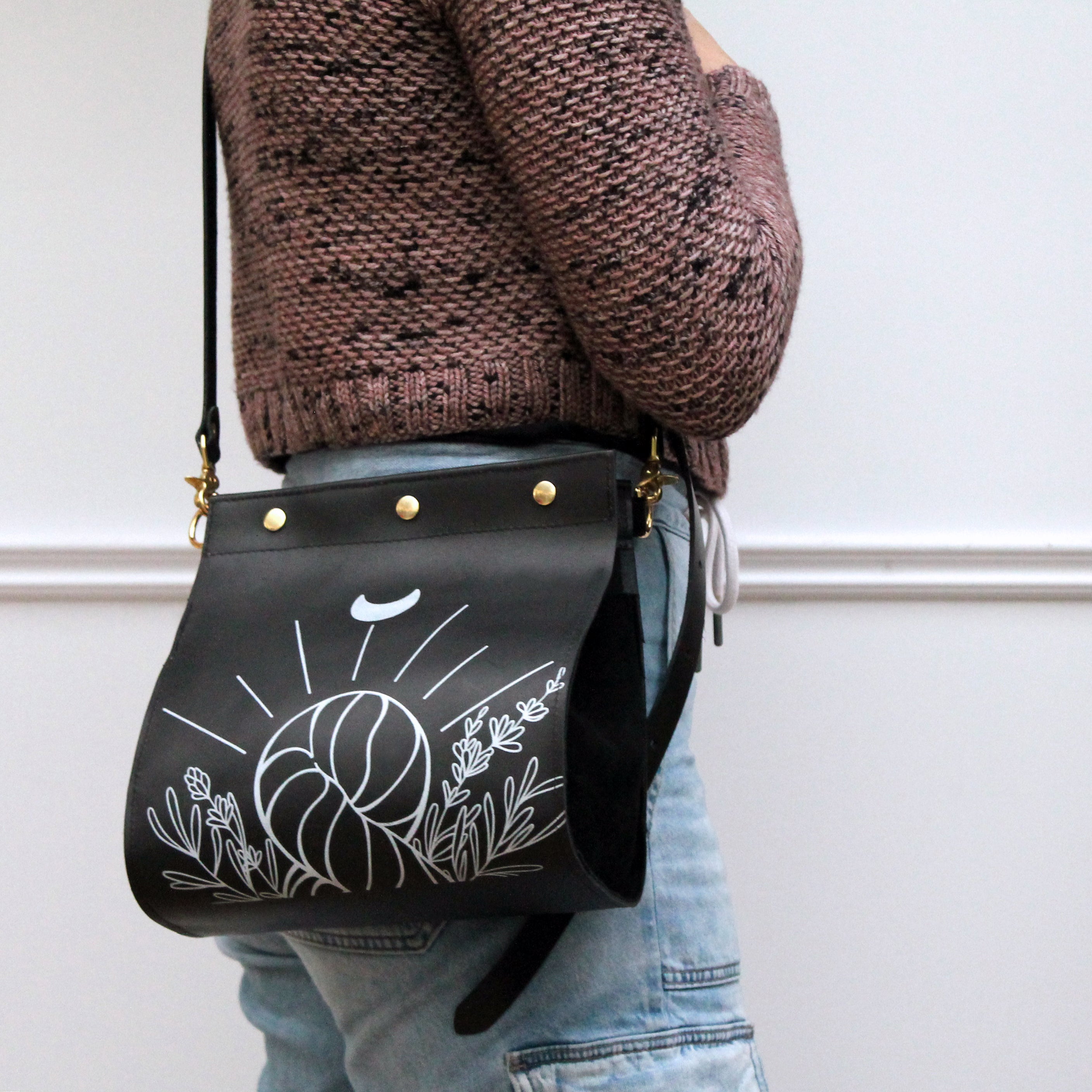 Leather Stitch Witch Project Bag